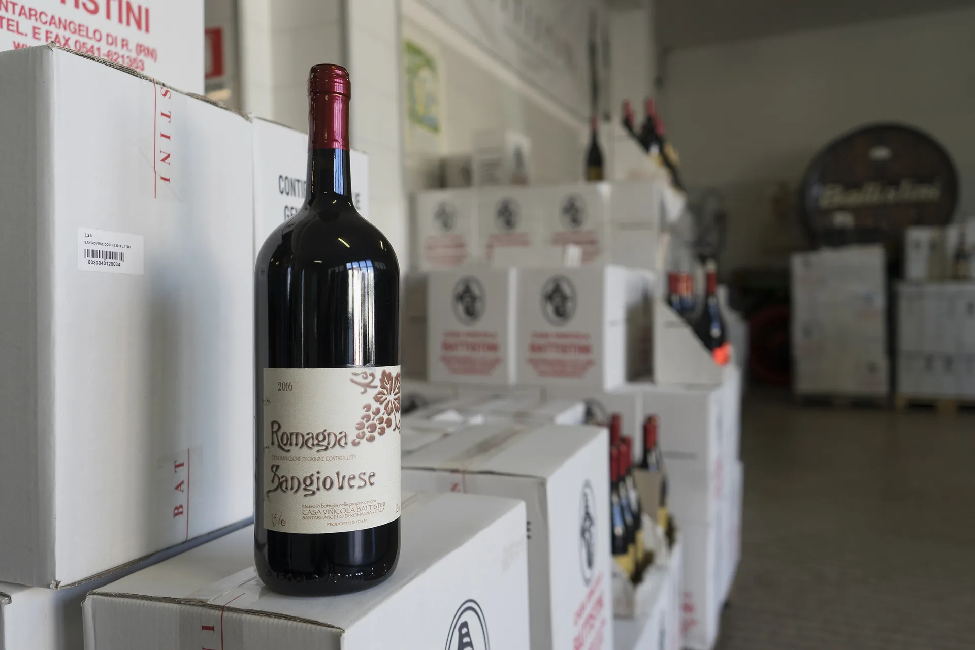 Magnum di Romagna Sangiovese Battistini nel punto vendita